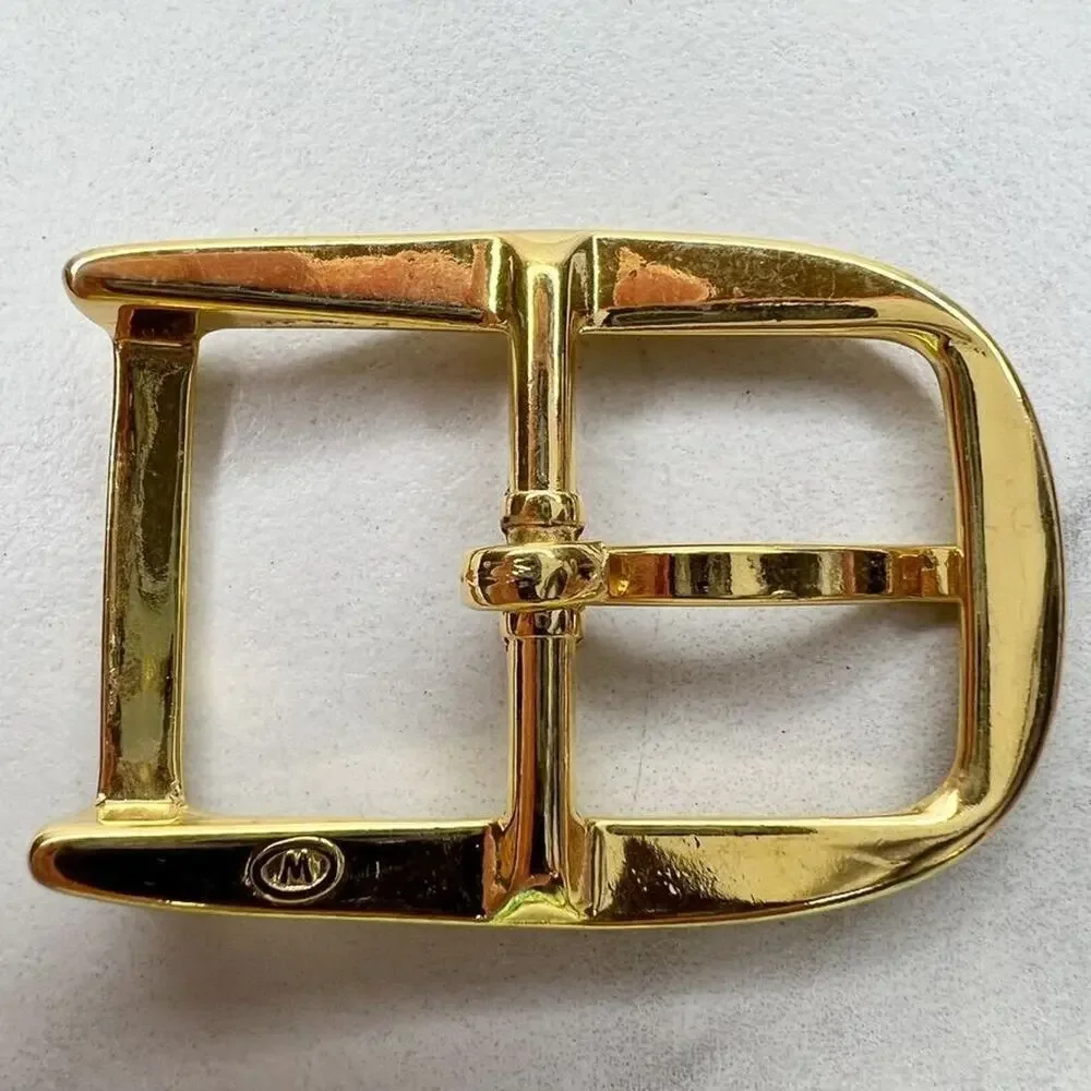 Vintage Gold Tone Simple Basic Belt Buckle for up to 1 Inch Belt